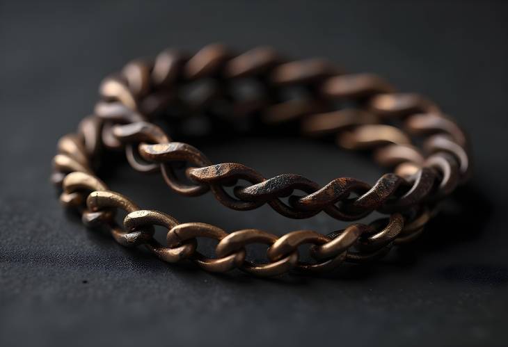 Captivating Chain Bracelets Displayed on Charcoal Background